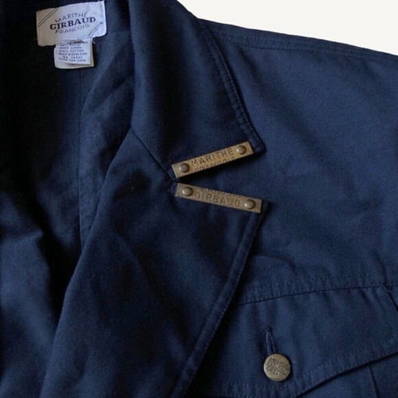 𝅺80s Marithe Francois Girbaud Military Jacket Blazer Black Grunge Mens M - Picture 4 of 13